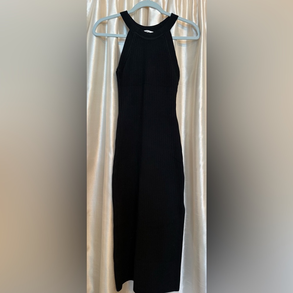 WAYF Ashley Halter Midi Dress Black Size XS EUC - Picture 3 of 13